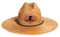 Drill Sergeant sun hat-Straw Sunhat-Zapped Headwear-Dark Straw-Zapped Headwear