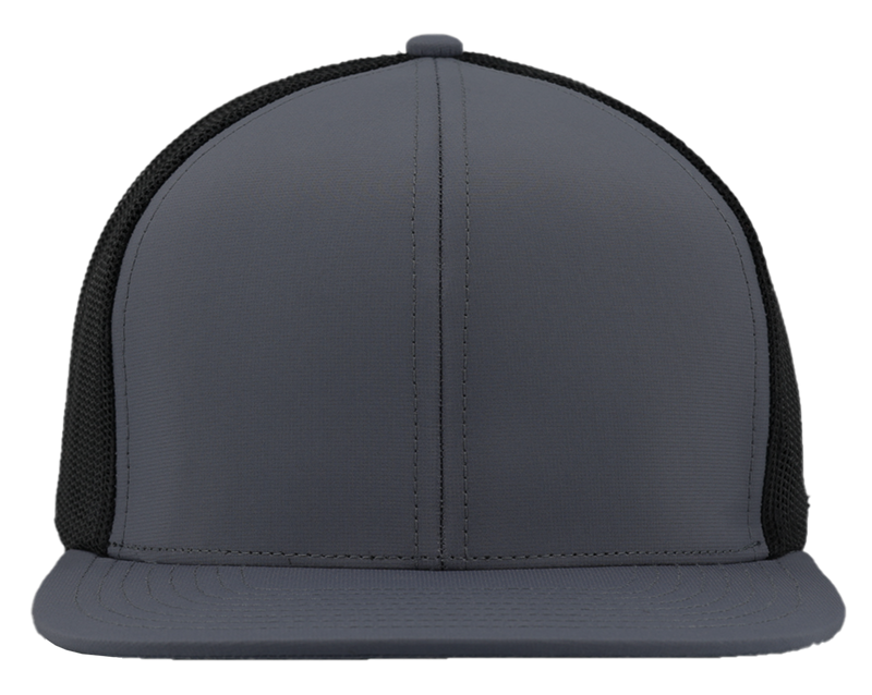 GENERAL-Custom hat-Flatbill-Snapback-Charcoal-Black- Zapped Headwear