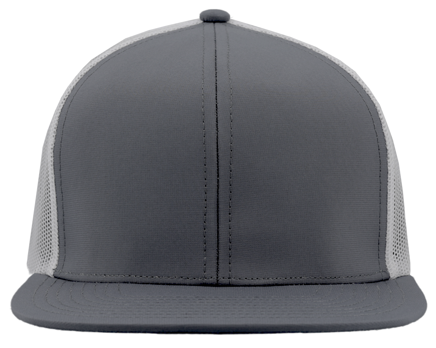 GENERAL-Custom hat-Flatbill-Snapback-Charcoal-White- Zapped Headwear