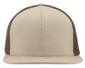 GENERAL-Custom hat-Flatbill-Snapback-Khaki-Brown- Zapped Headwear
