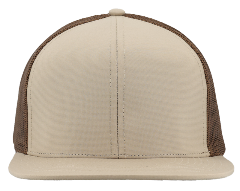 GENERAL-Custom hat-Flatbill-Snapback-Khaki-Brown- Zapped Headwear