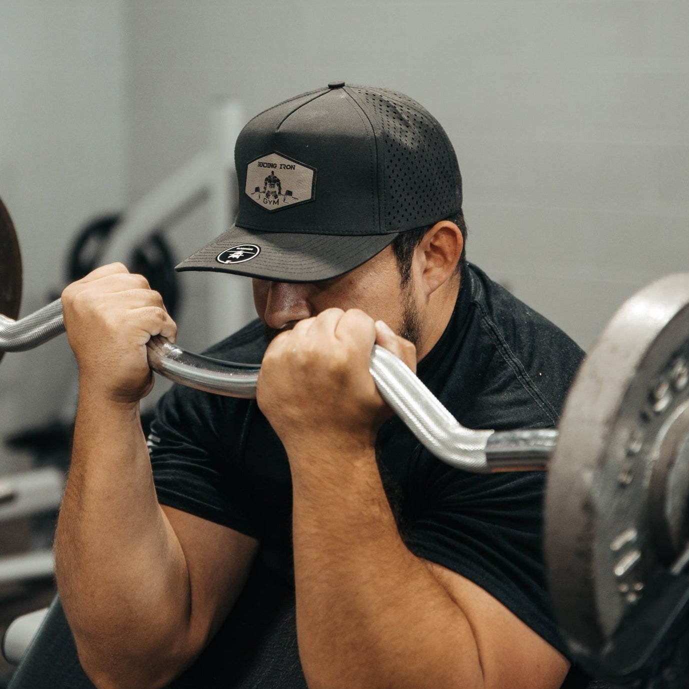 BLACKHAWK-Water Repellent hat-Zapped Headwear-Black-Snapback-Custom hat-Bending iron gym--Zapped Headwear